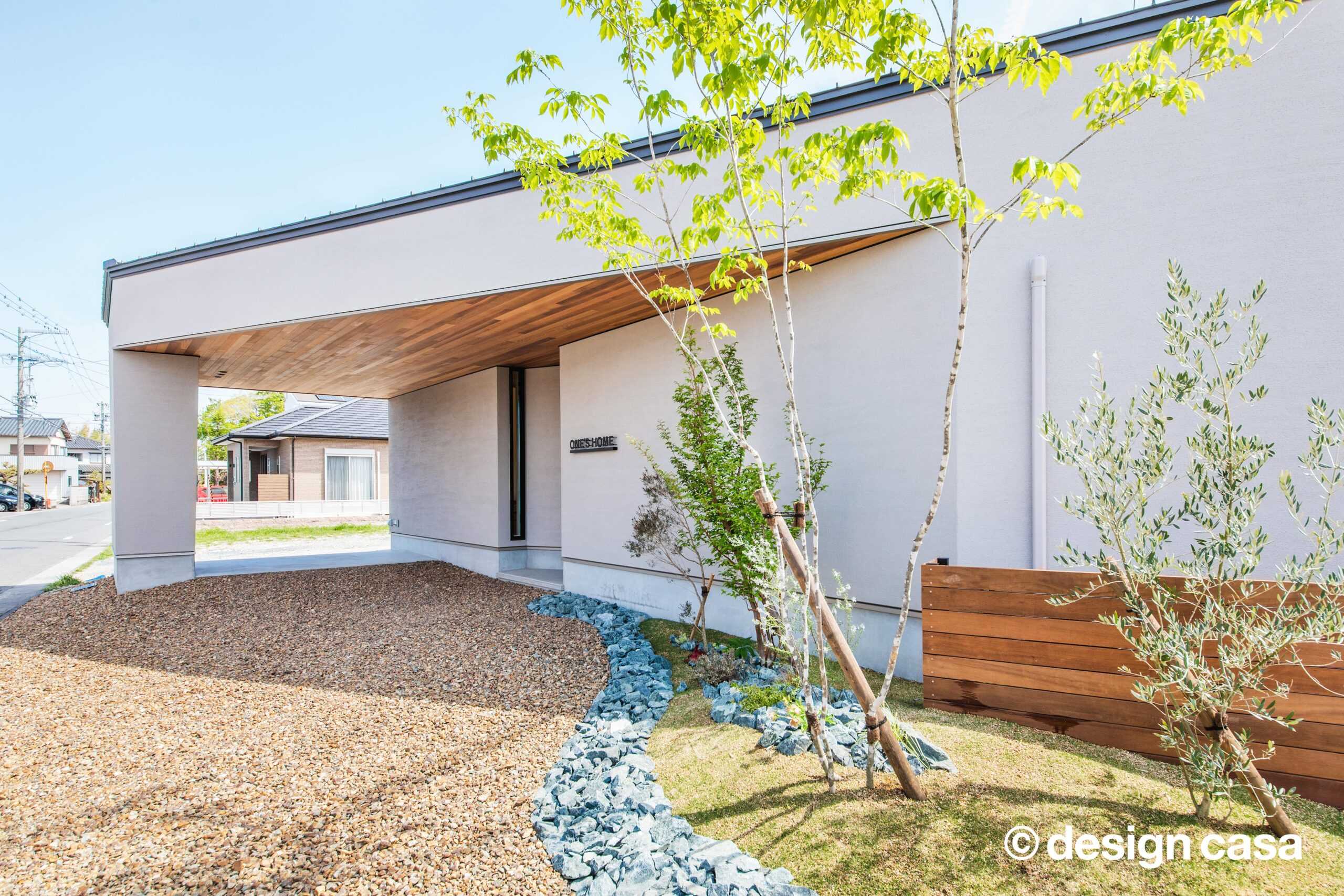 庭のある平屋の住宅
